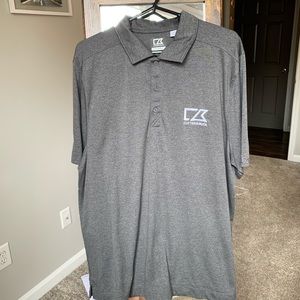 Medium gray Cutter & Buck drytech polo size large